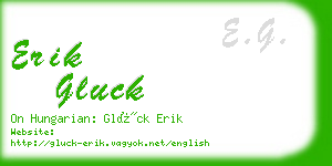 erik gluck business card